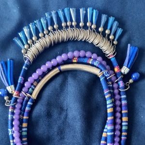 Beautiful handmade woman's beaded & woven necklace